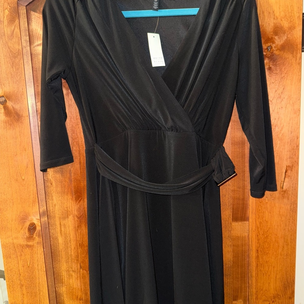 White House Black Market Black Long Sleeve Dress